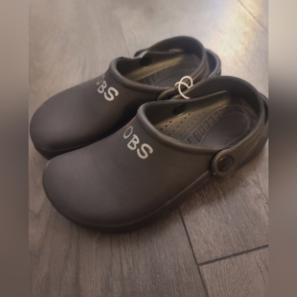 BOBS Skechers Youth Black Crocs Shoes Back Strap - Picture 4 of 5